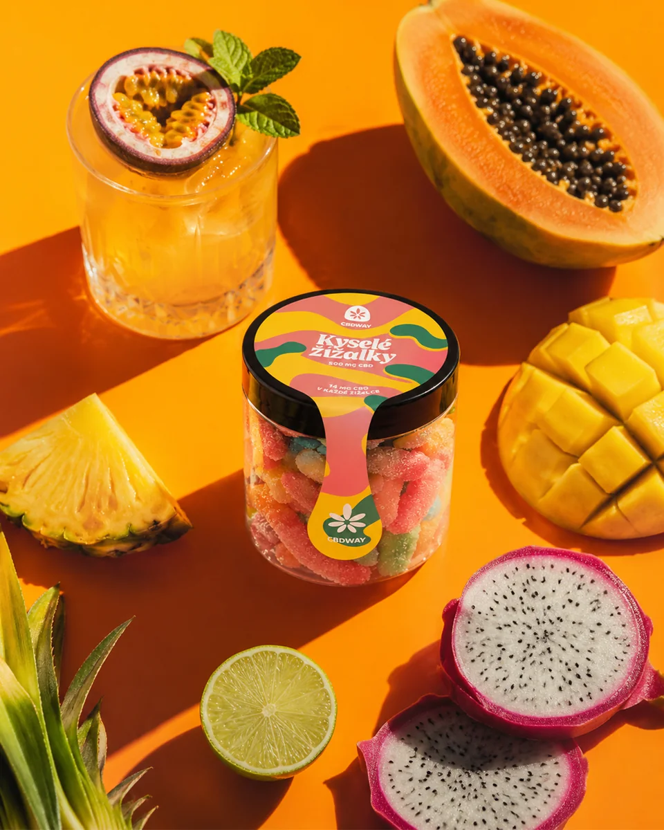 Produkty CBDWAY s tropickým ovocím