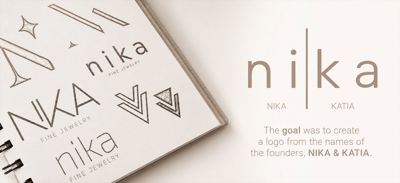 Návrhy a konštrukcia loga Nika Fine Jewelry